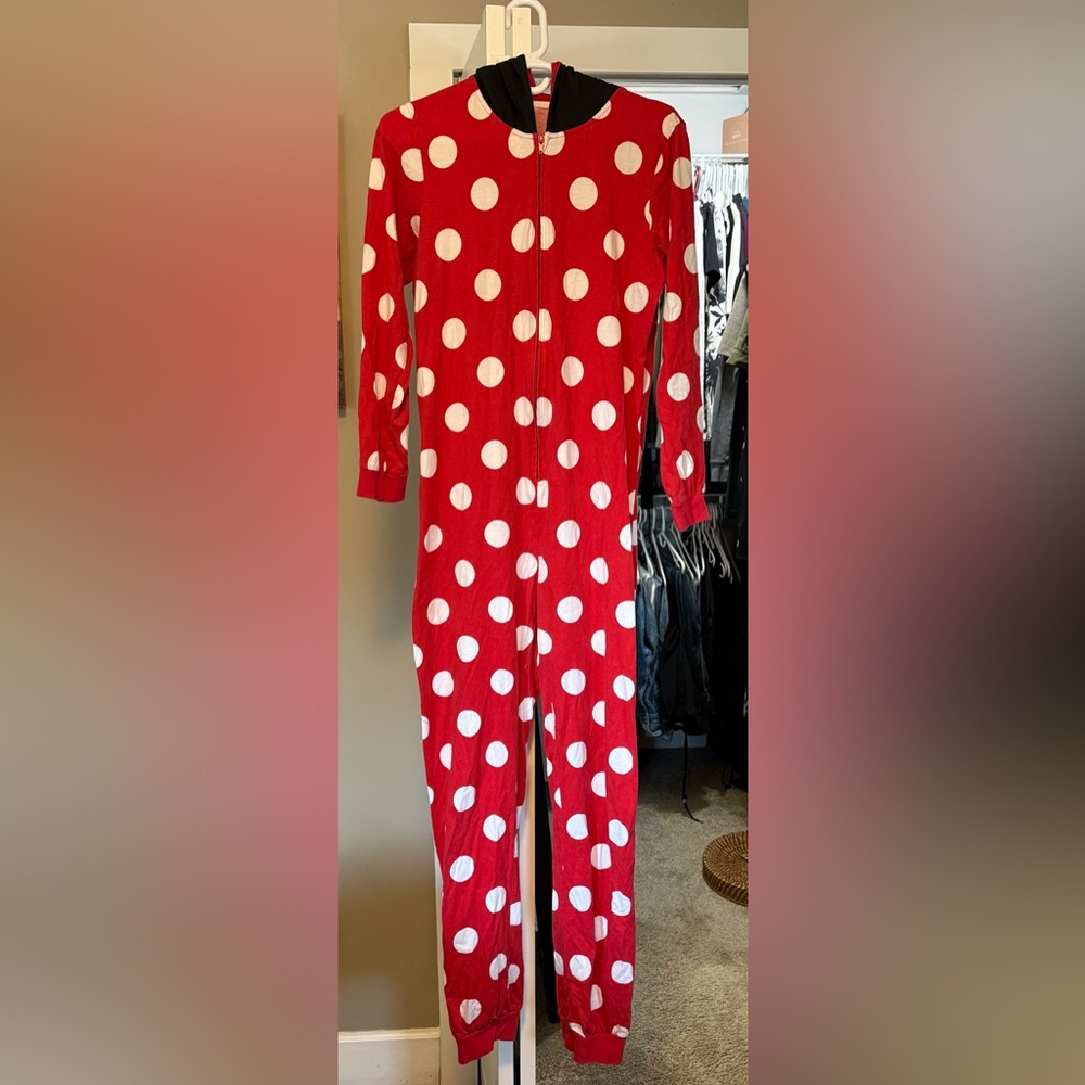 Adult Disney Minnie Mouse Onesie - Purchased from Disneyland.